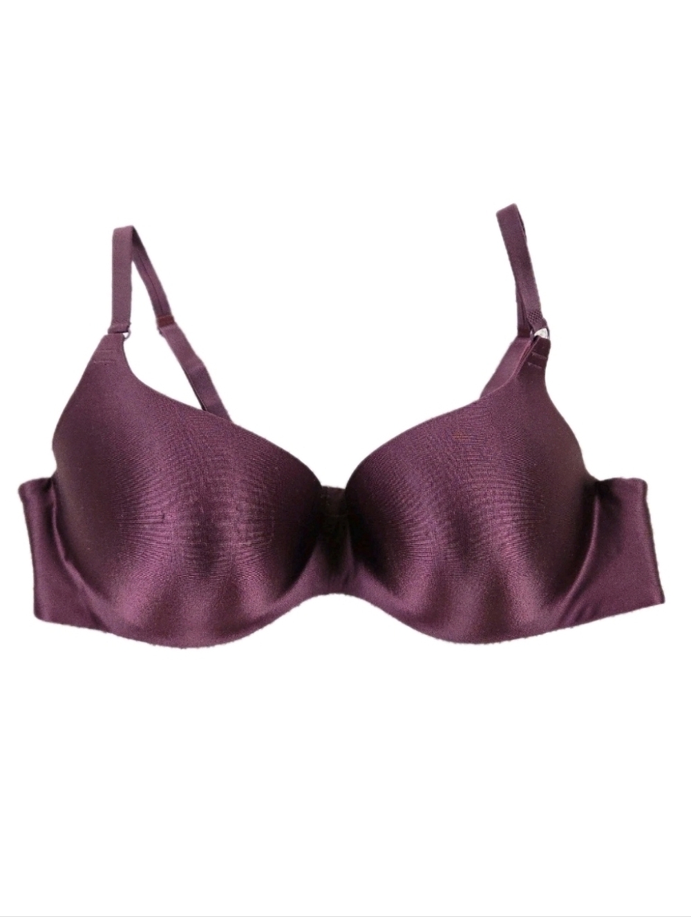 Victorias Secret Body By Victoria Demi Bra Satin Burgundy 38B Convertible Strap